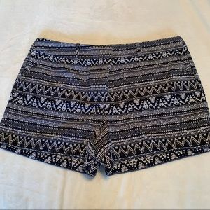 LOFT Navy and White Shorts
